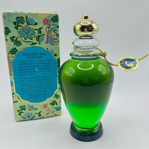 VTG Avon Bird of Paradise Emollient Bath Oil Green Decorative Bottle Unisex 6 fl